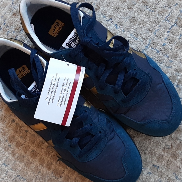 Onitsuka Tiger by Asics Navy and Gold Sneakers - Picture 5 of 10